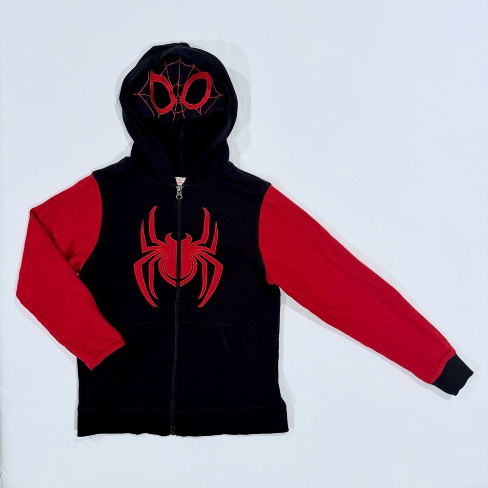 Hanna Andersson Marvel Miles Morales Hoodie Boys 10 140 cm French Terry Applique